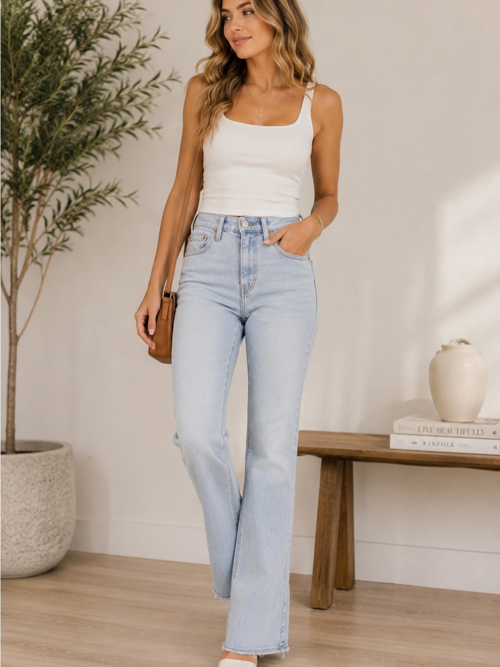 Levi’s Ribcage Boot Jeans 27 x 33 Light Wash High Rise Bootcut Stretch Denim
